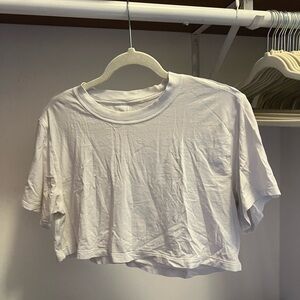 lululemon all yours cropped tee white